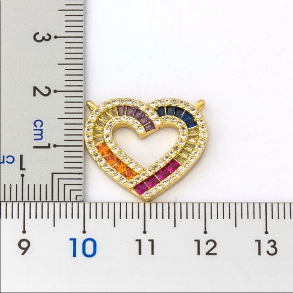 Beautiful Rainbow Heart Necklace - Picture 5 of 5